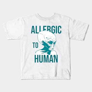 Allergic to human Kids T-Shirt